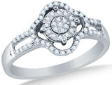 10k White OR Yellow Gold Ladies Womens Diamond Wedding Ring - 20GG41
