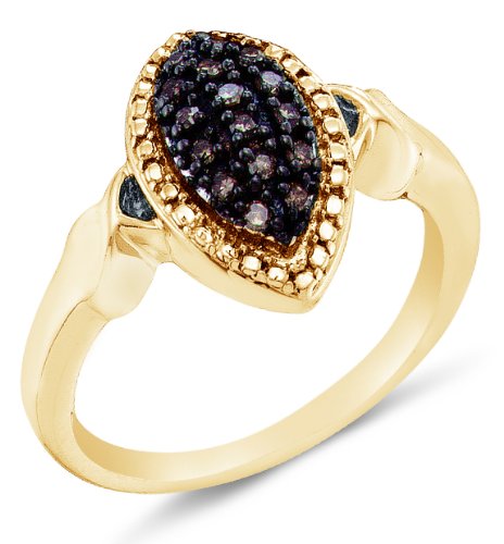 10K Yellow Gold Chocolate Brown Diamond Engagement - 20GG45