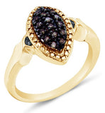 10K Yellow Gold Chocolate Brown Diamond Engagement - 20GG45