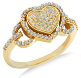 10K Yellow/White Gold Diamond Halo Engagement Ring - 20GG49