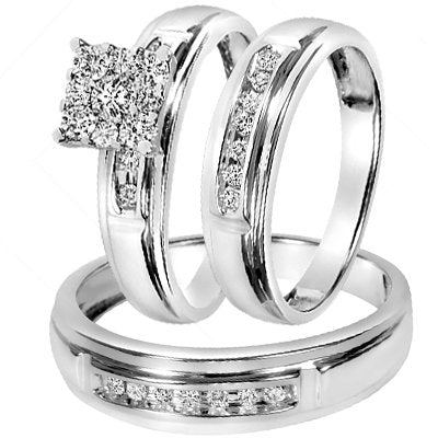 1/2 CT. T.W. Round Cut Diamond Wedding Set - 20GG58