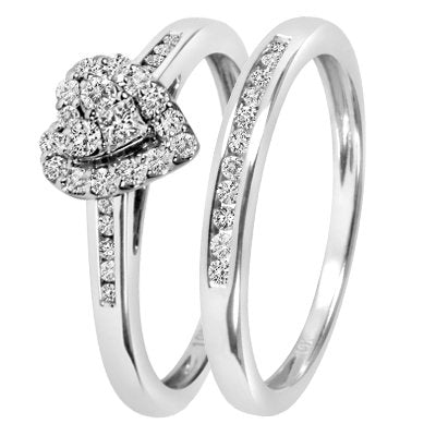 1/2 Carat T.W. Round Cut Diamond Bridal Set - 20GG59