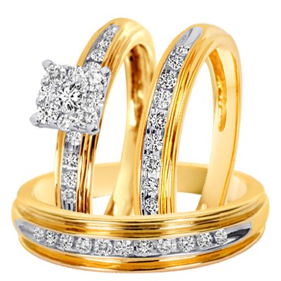 5/8 Carat T.W. Round Cut Diamond His and Hers Wedding Set - 20GG61