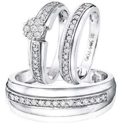 3/4 CT. T.W. Round Cut Diamond Wedding Set - 20GG70