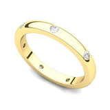 18k Yellow Gold Bezel set Diamond Wedding Band - 20GG83