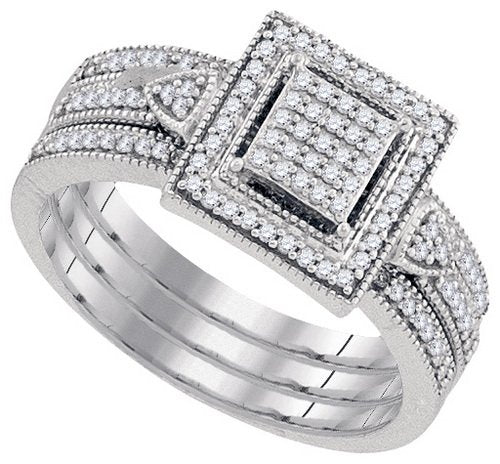 DIAMOND MIRO-PAVE BRIDAL SET - 21GG23