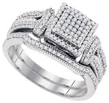 DIAMOND MIRO-PAVE BRIDAL SET - 21GG27