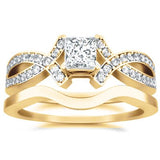 2.17 Carat Princess Diamond Bridal Set - 21GG35