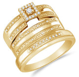 Diamond Mens and Ladies Wedding Set - 21GG55