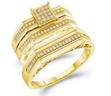 10k Yellow OR White Gold Trio Set - 21GG60