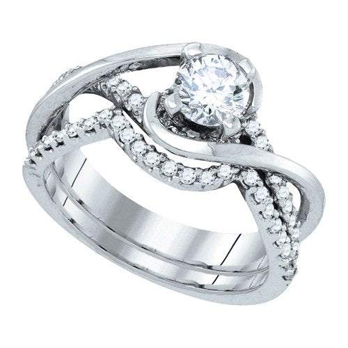 0.95Ctw Diamond Center Round Bridal Set - 21GG64