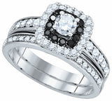 1.00Ctw Diamond  Center Round Bridal Set - 21GG65