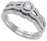 0.40Ctw Diamond Center Round Bridal Set - 21GG68