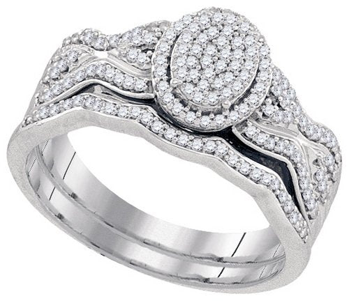 0.40Ctw Diamond Miro-Pave Bridal Set - 21GG72