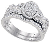 0.40Ctw Diamond Miro-Pave Bridal Set - 21GG72