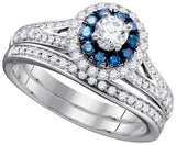 0.86Ctw Blue Diamond Bridal Set - 21GG73