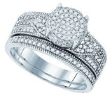 0.50 Carat Round Micro-Pave Diamond Bridal Set - 21GG77