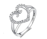 Sterling Silver with Diamonds Engagement Ring - 07AB45
