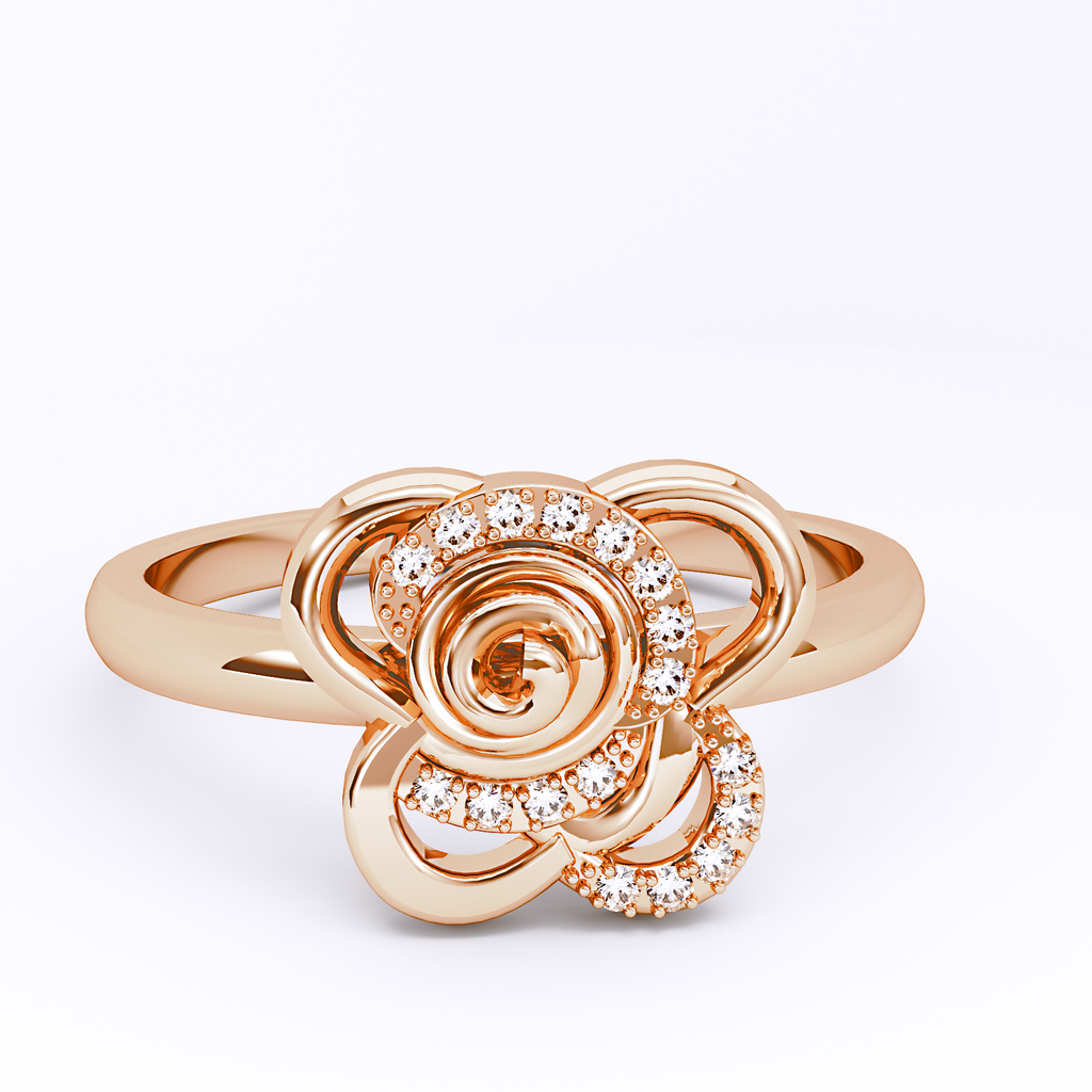 Rose Gold Engagement Ring - 22GG04