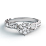 Gold Flower Engagement Ring - 22GG13