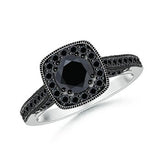 Black Diamond Engagement Ring - 22GG16