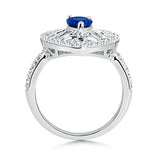 Pear Sapphire and Round Diamond Ring - 22GG17