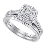 0.25CTW-DIA MICRO-PAVE BRIDAL SET - 22GG18