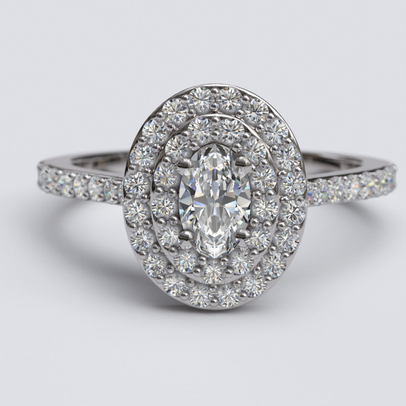 Oval Diamond Engagement Ring - 22GG38