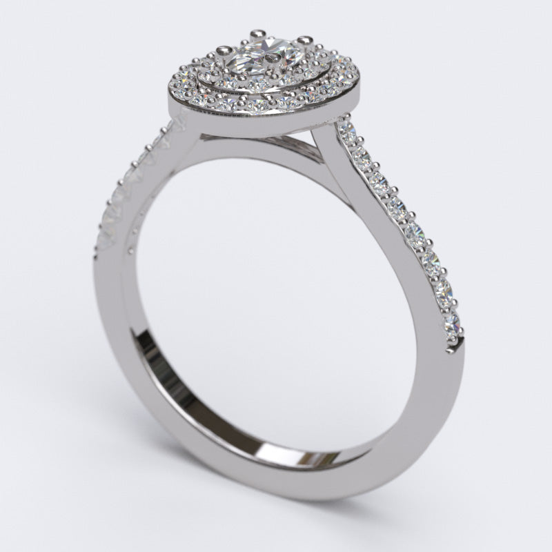 Oval Diamond Engagement Ring - 22GG38