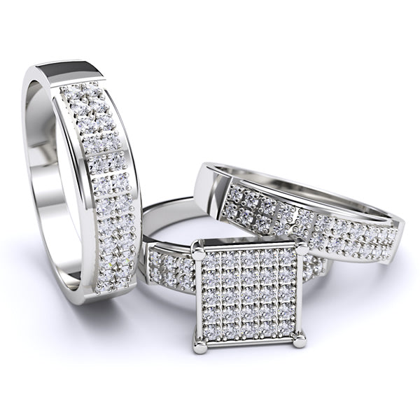 Gold Trio Wedding Set - 24GG08