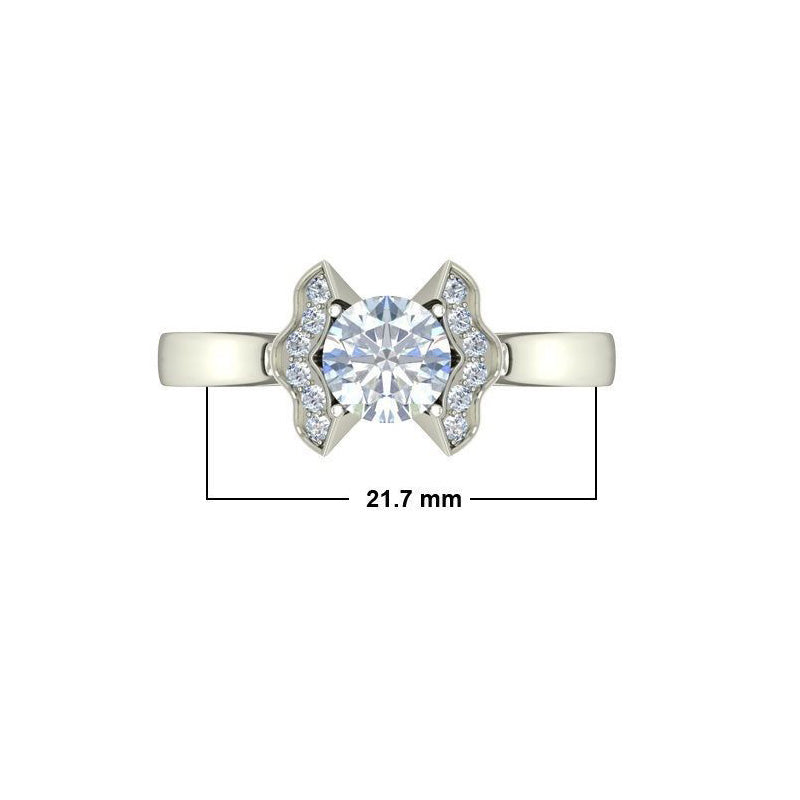 0.62ct Round Diamond Gold Engagement Ring - 27GG01