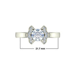 0.62ct Round Diamond Gold Engagement Ring - 27GG01