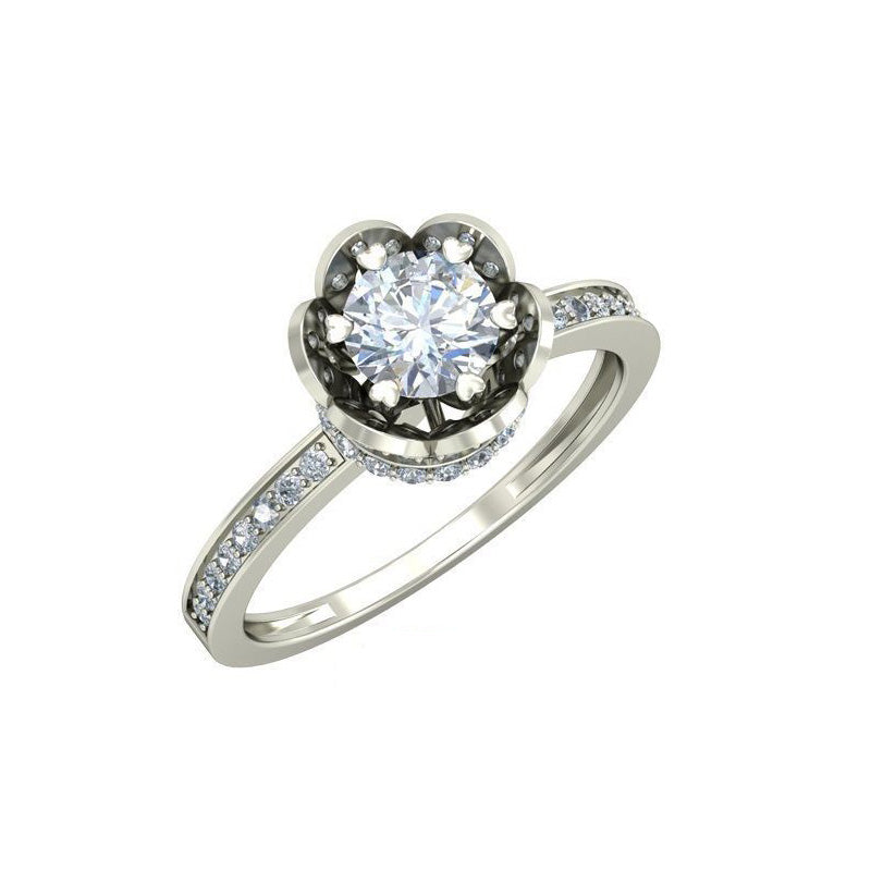 1.62ct Round Diamond Gold Engagement Ring - 27GG02