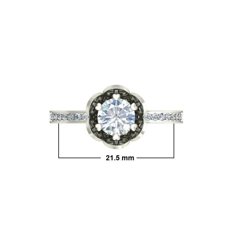 1.62ct Round Diamond Gold Engagement Ring - 27GG02