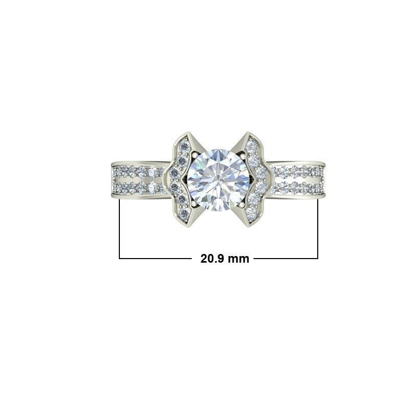 1.25ct Round Diamond Gold Engagement Ring - 27GG04