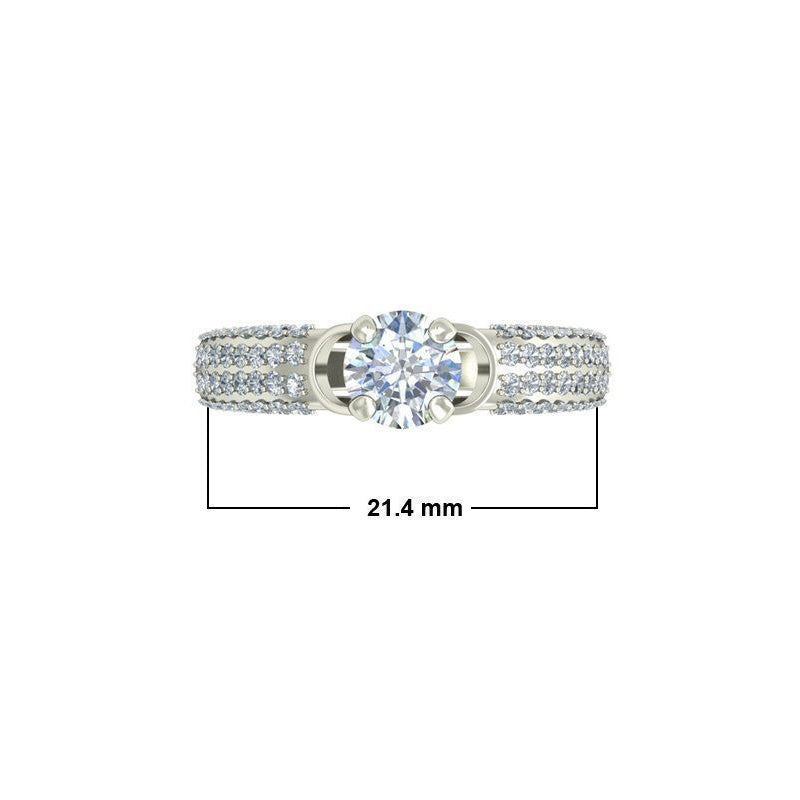 1.4ct Round Diamond Gold Engagement Ring - 27GG05
