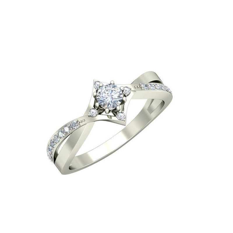 0.7ct Round Diamond Gold Engagement Ring - 27GG08