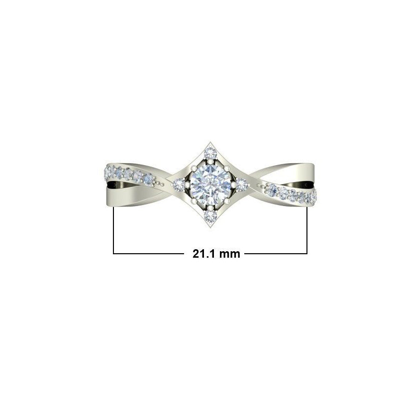 0.7ct Round Diamond Gold Engagement Ring - 27GG08