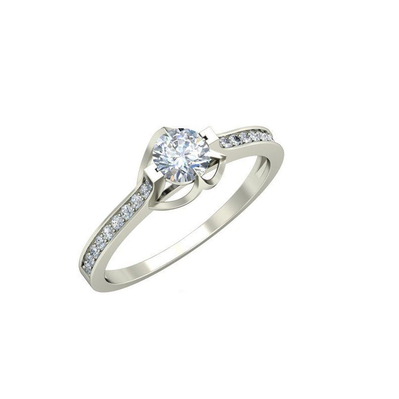 0.7ct Round Diamond Gold Engagement Ring - 27GG09