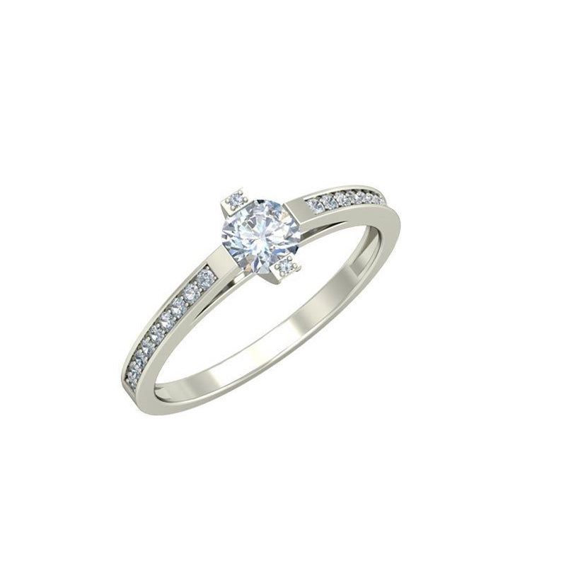 0.75ct Round Diamond Gold Engagement Ring - 27GG10