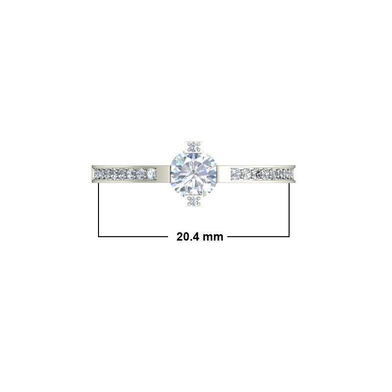 0.75ct Round Diamond Gold Engagement Ring - 27GG10