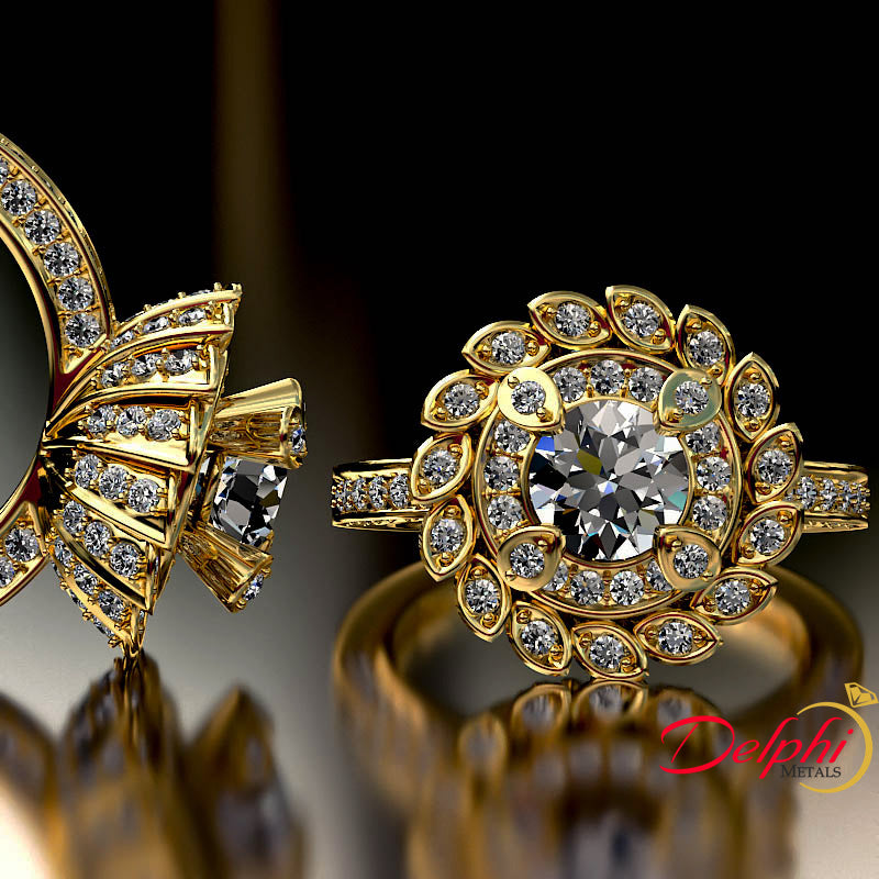 1.77ct Round Diamond Gold Engagement Ring - 27GG12