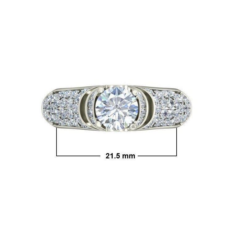 1.36ct Round Diamond Gold Engagement Ring - 27GG13