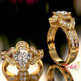 1.19ct Round Diamond Gold Engagement Ring - 27GG15