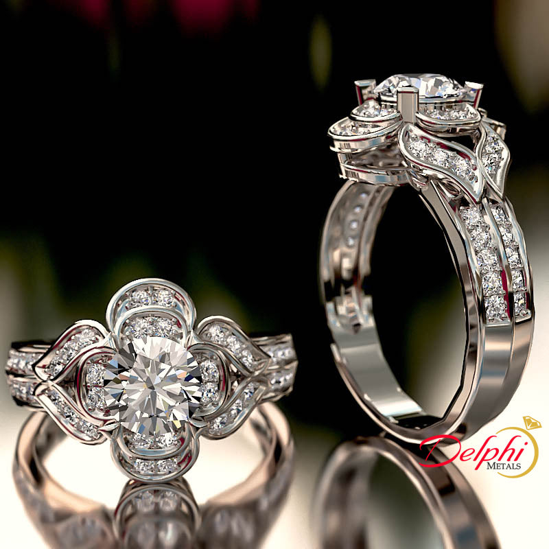 1.19ct Round Diamond Gold Engagement Ring - 27GG15