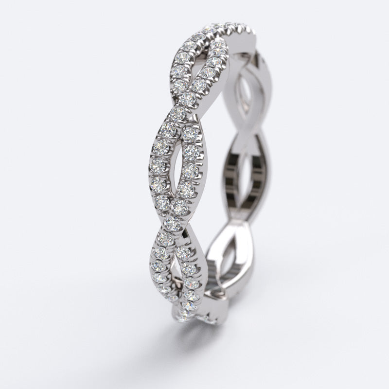 0.48ct Brilliant Diamond Infinity Wedding Band - 27GG16