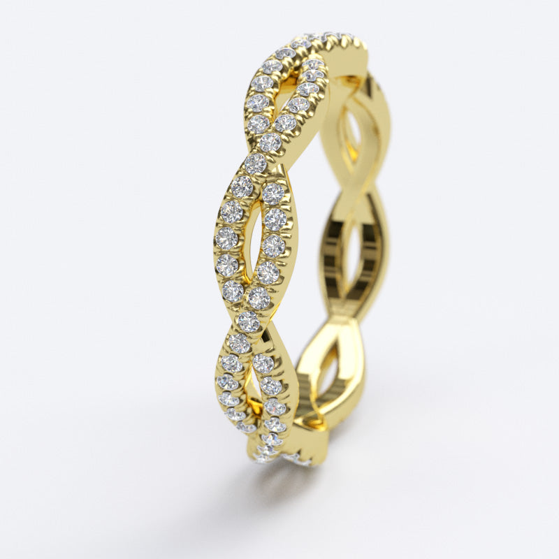 0.48ct Brilliant Diamond Infinity Wedding Band - 27GG16