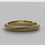 Ribbed Eternity Gold Wedding Band - 27GG20V