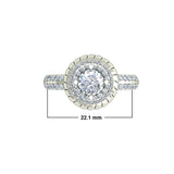 1.34ct Brilliant Cut Halo Gold Engagement Ring - 27GG24