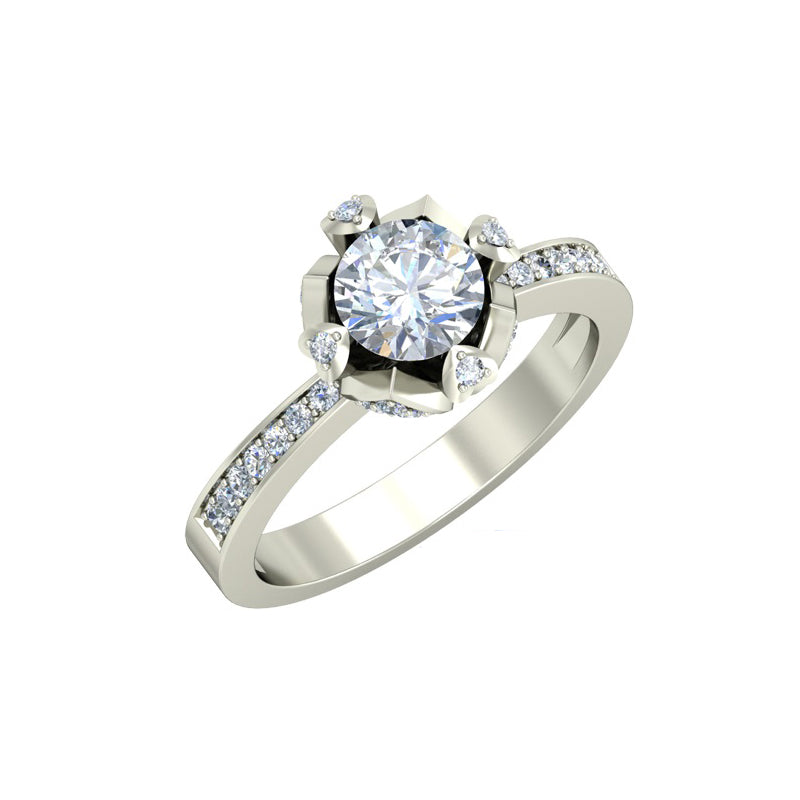 1.25ct Brilliant Cut  Gold Engagement Ring - 27GG25